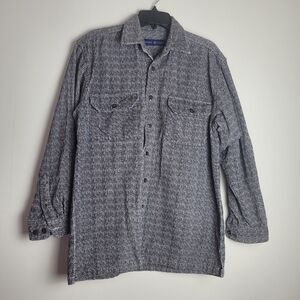 Vintage 90s Corduroy Shirt Mens M Rustic Jacket Flannel Camp Y2k chore farm edge